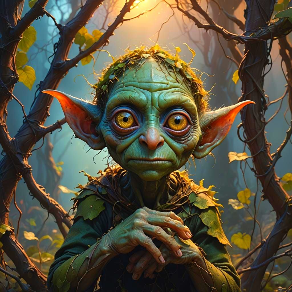 Goblin Portrait with Big Innocent Eyes