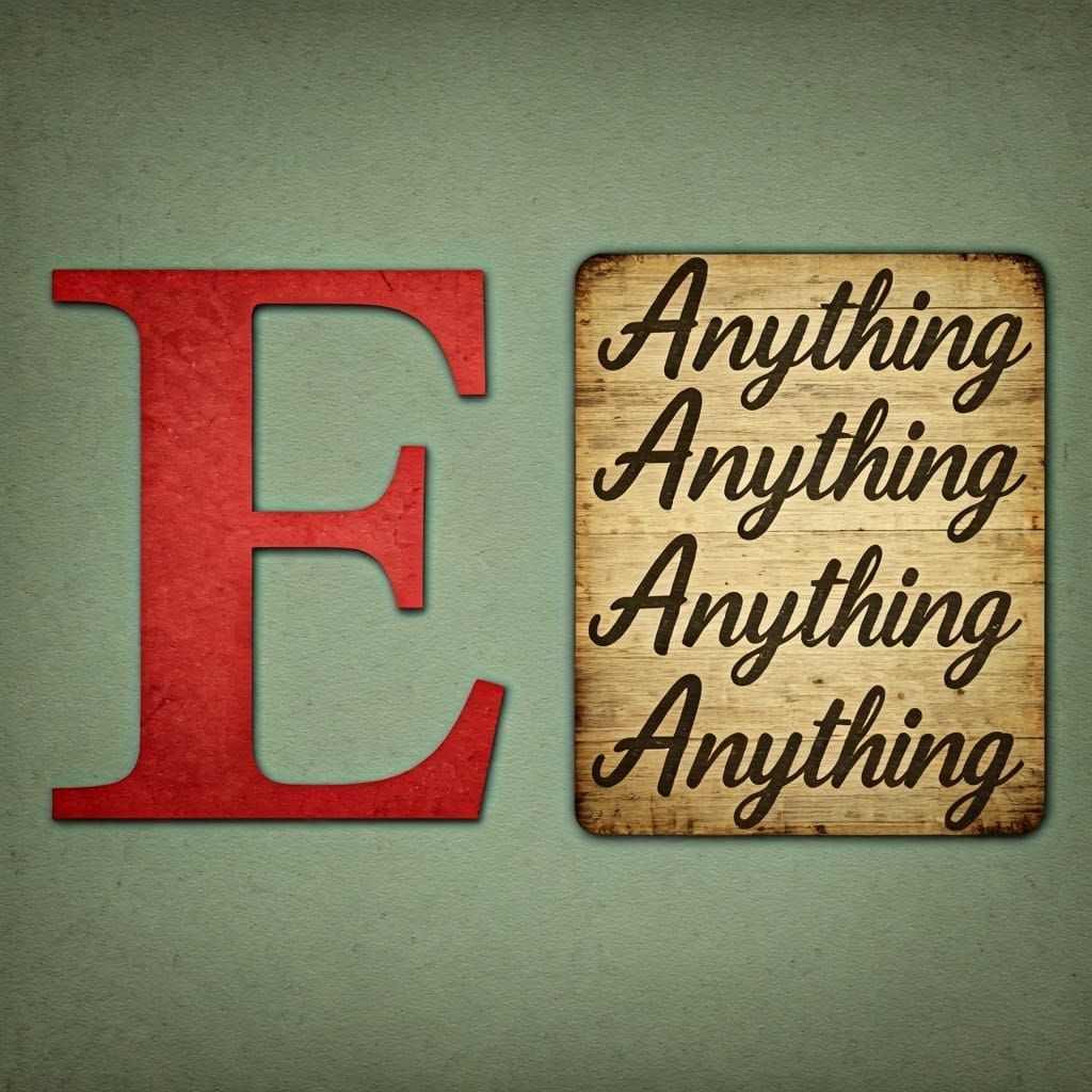 Classic Red E Stands Confidently Against Muted Green Backdro...