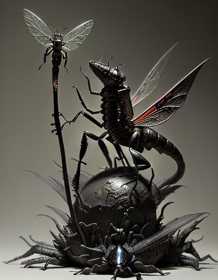 insect sculpture by skink chen