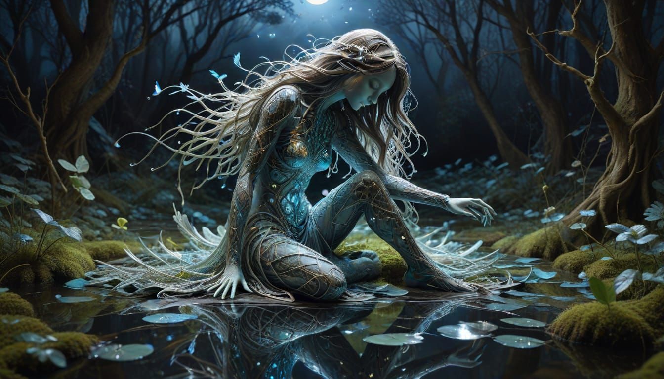 Surreal Fragmented Labyrinth in Dreamlike Collage Style