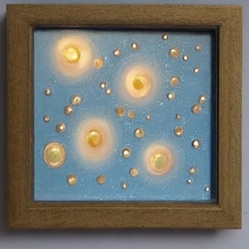 Abstract Painting of Rainwater with Diamonds