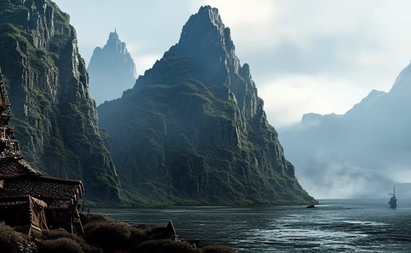 Man Surrounded by Math in Epic Digital Painting