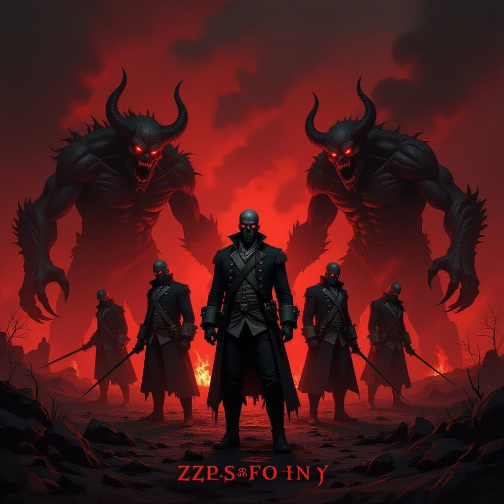 Headless Patriots Battle Demons in Hellish Landscape