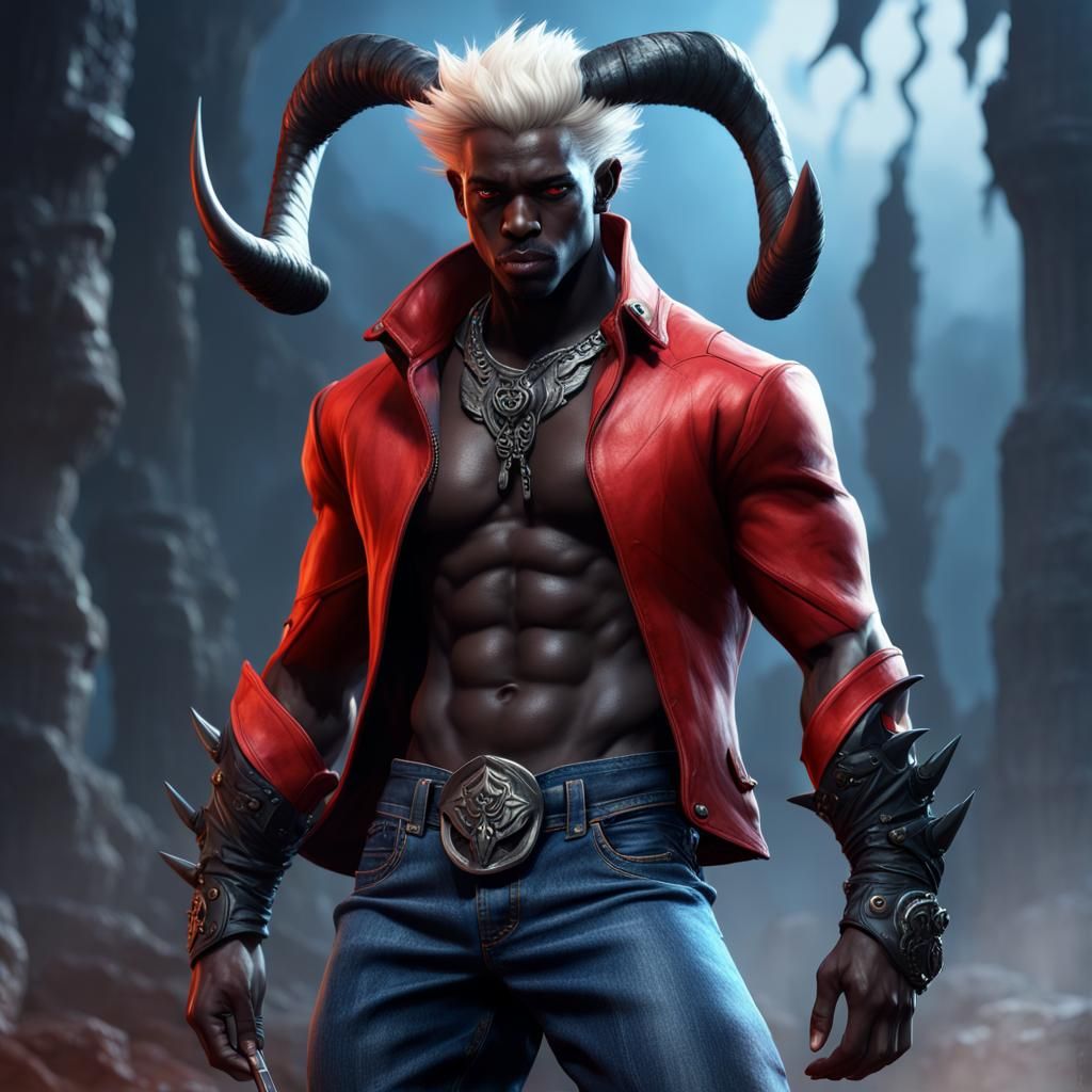 Demonic Figure in D&D Style, Full Body Shot