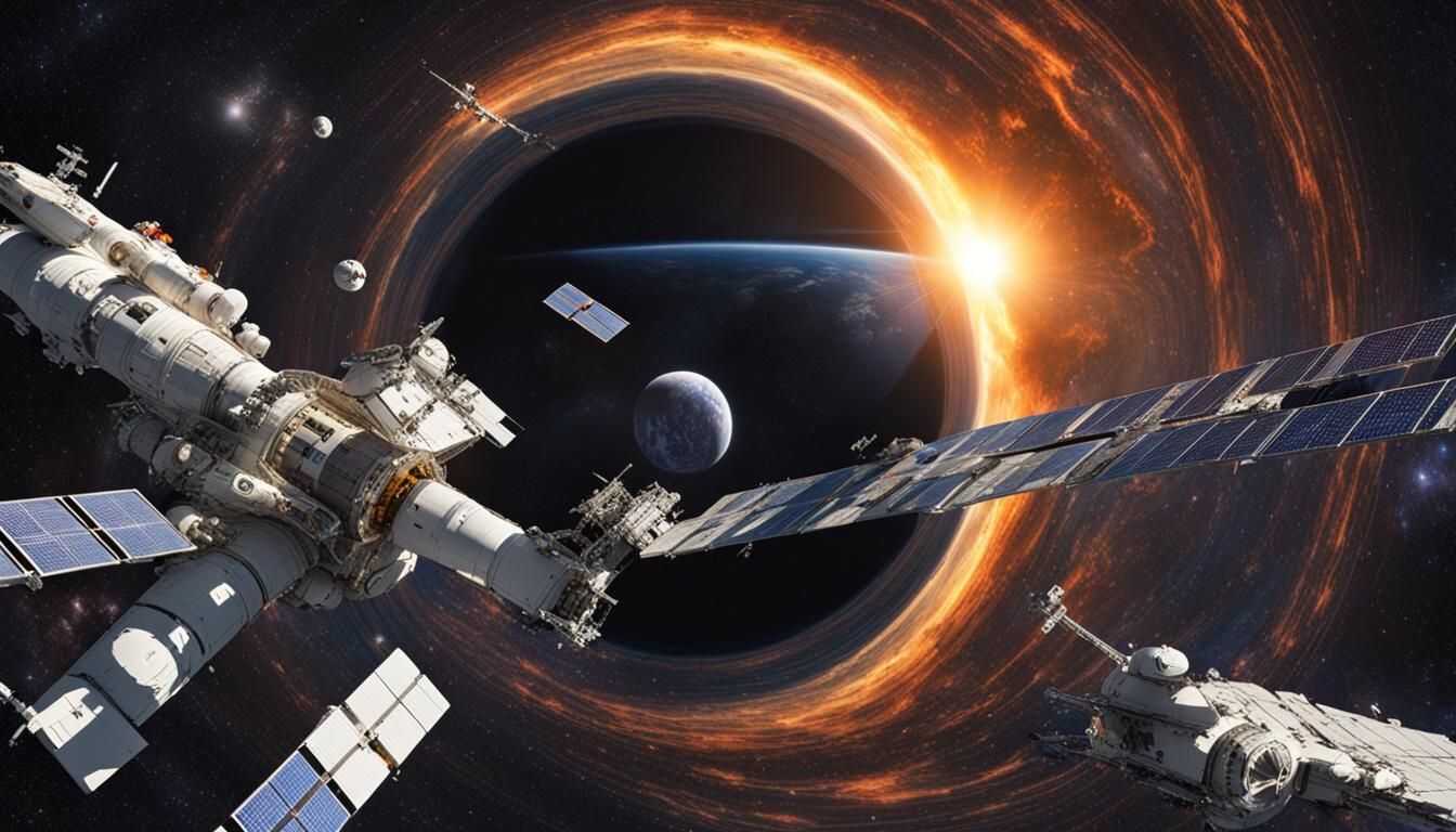 Black Hole Swallows Sun with Space Station