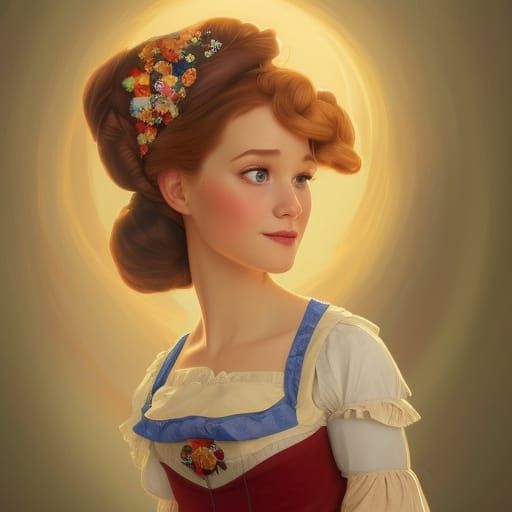 German Disney Princess in Traditional Dress