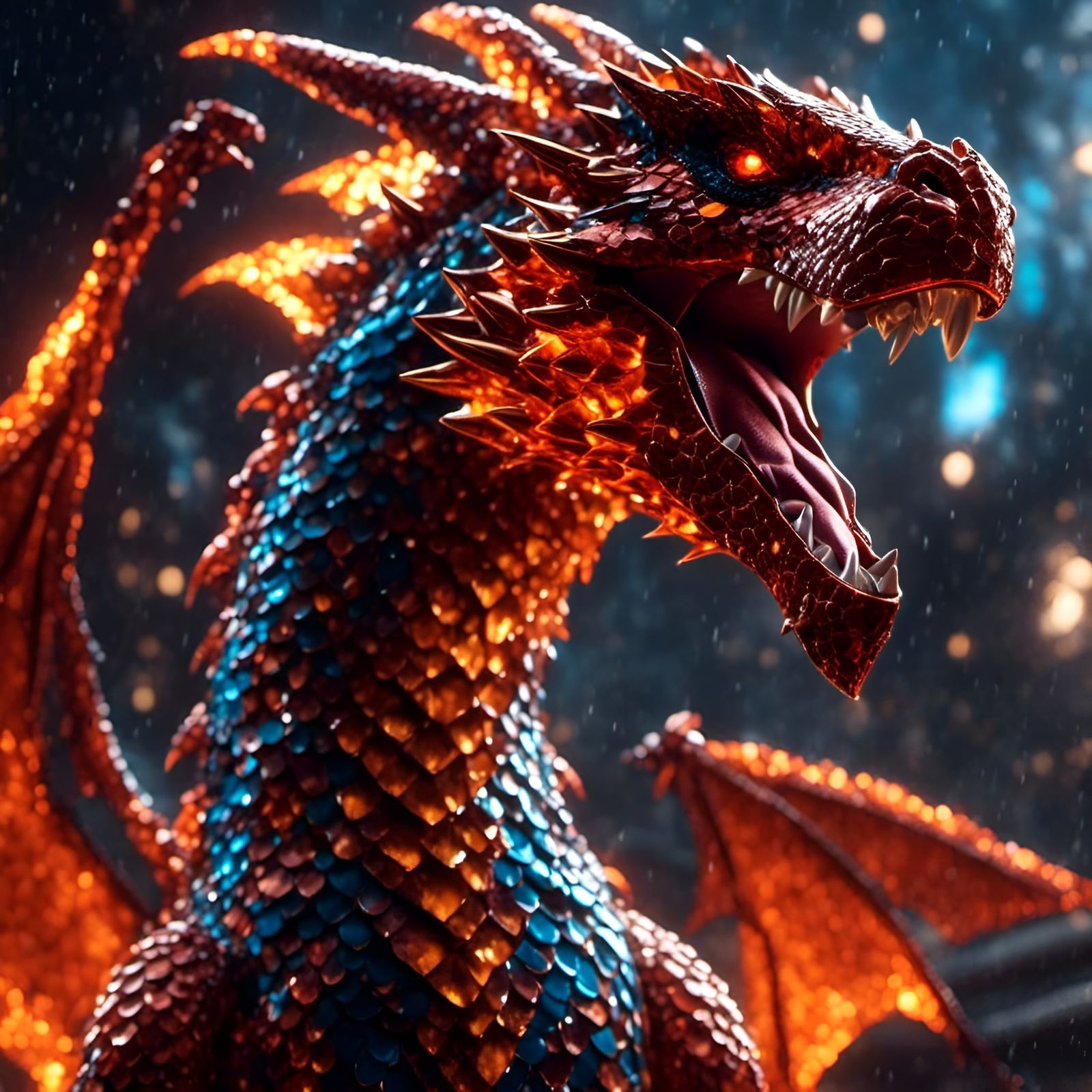 Photorealistic Charizard Pokémon Portrait