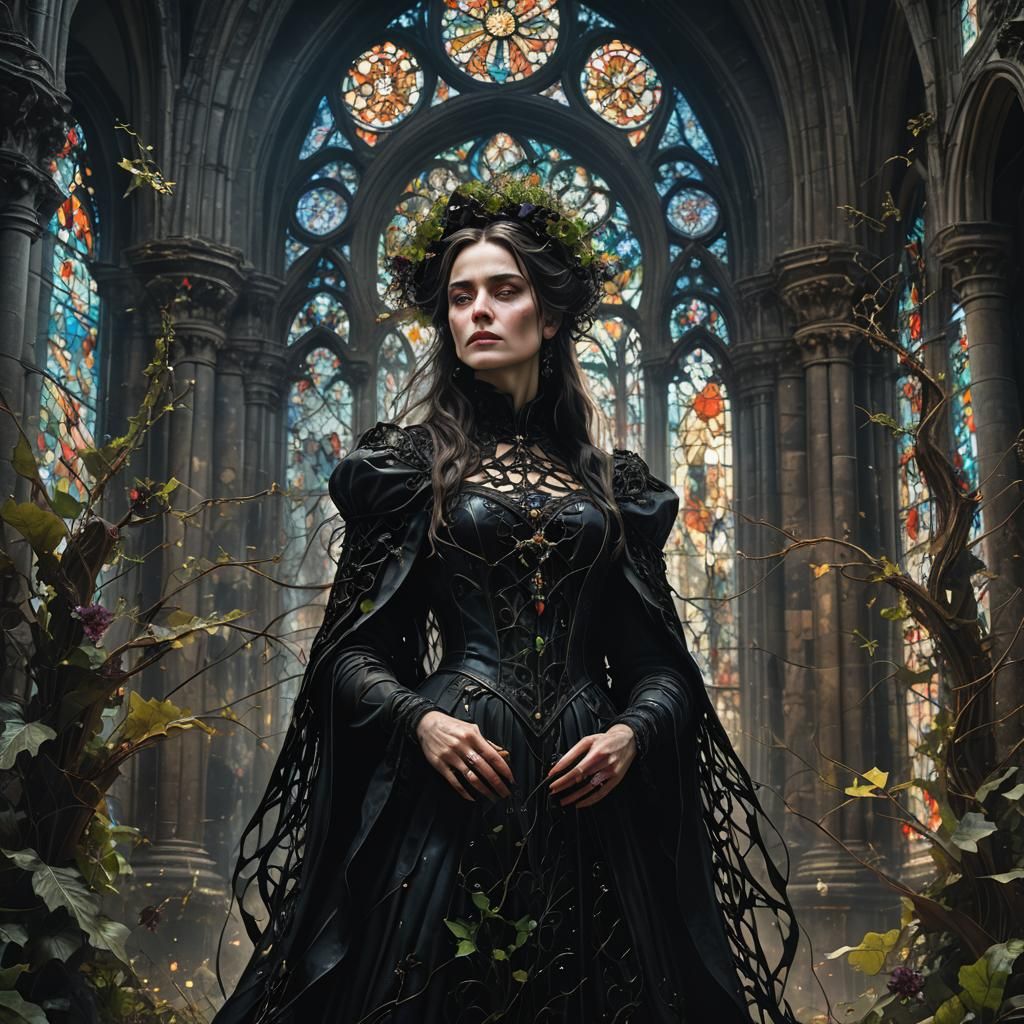 Gothic Floral Masterpiece in Baroque Style