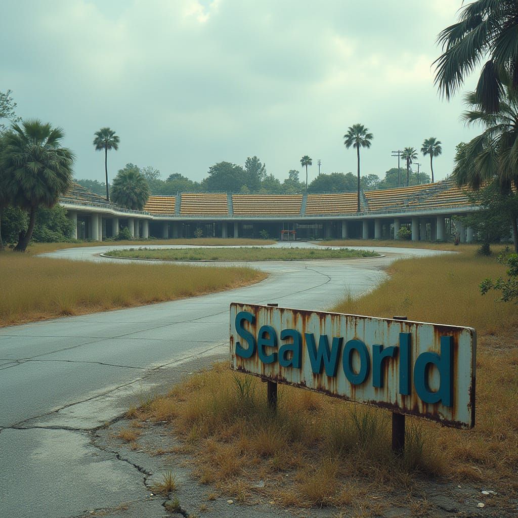 Abandoned Seaworld Theme Park in Ruin