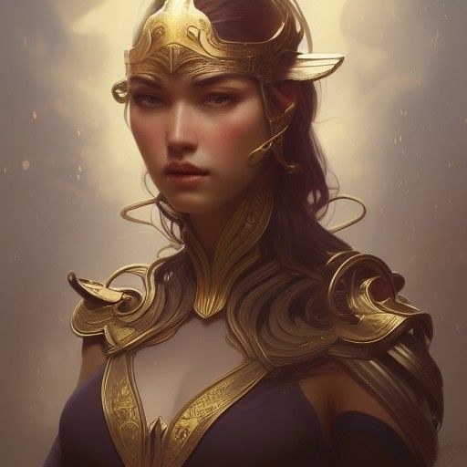 Artemis Portrait in Artgerm and Mucha Style