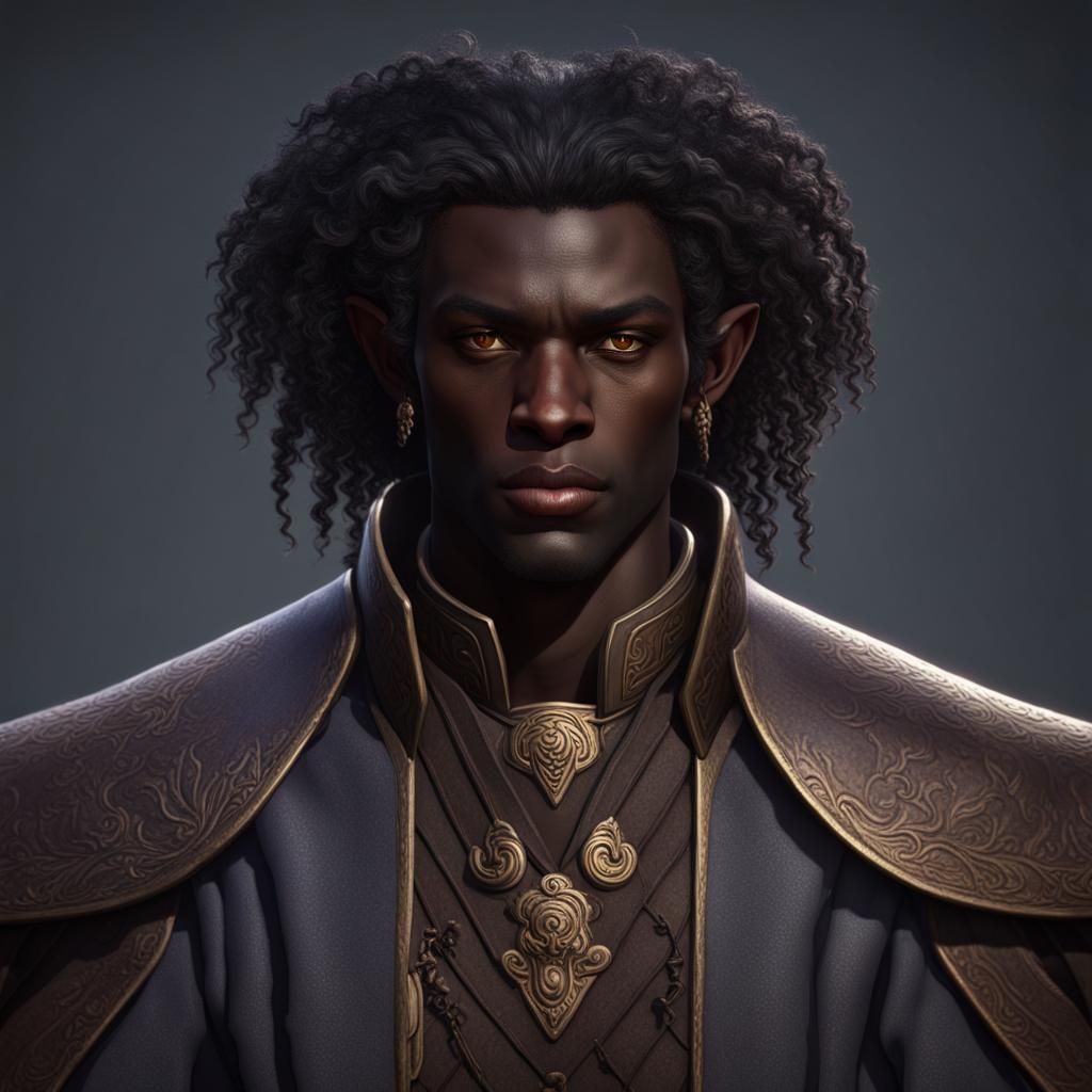 Dark Elf Shepherd Icon in D&D Style