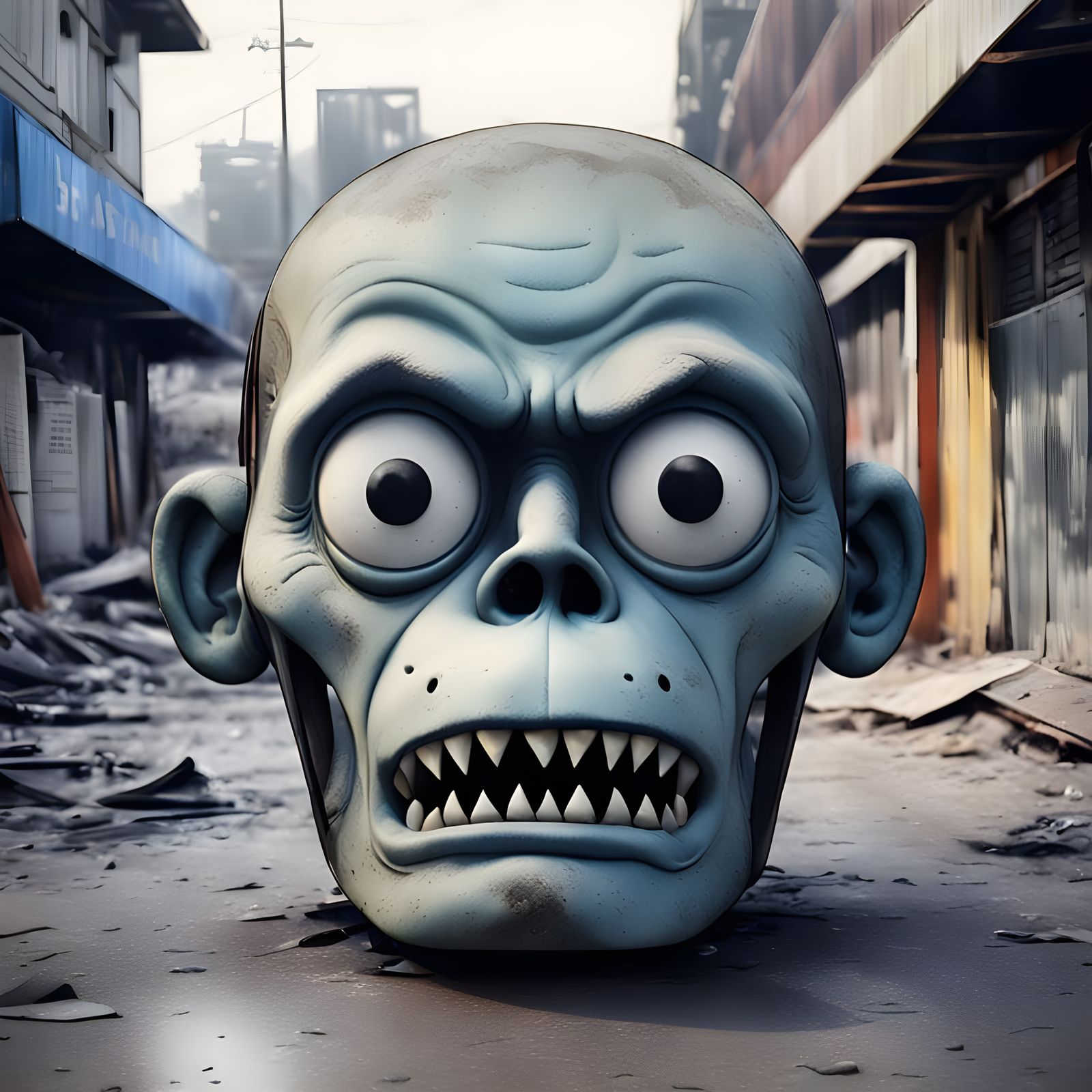 Simple AI Image of a Sad Face