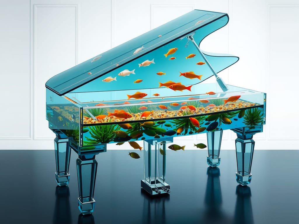 Aquatic Piano: A Transparent Aquarium Instrument