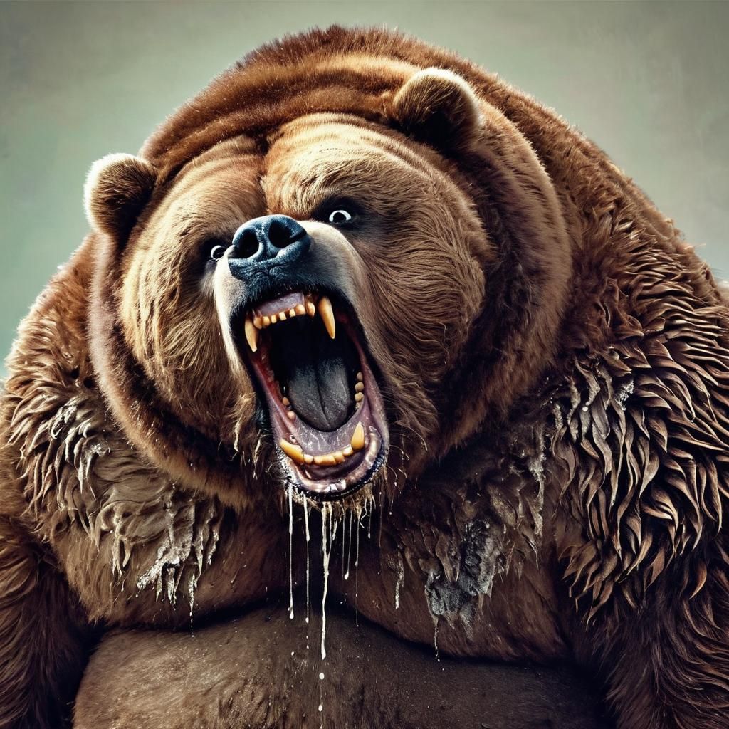 Raging Kodiak Bear in Contemptuous Fury