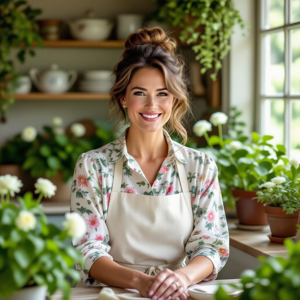Nostalgic Kitchen Scene in a Painterly Style