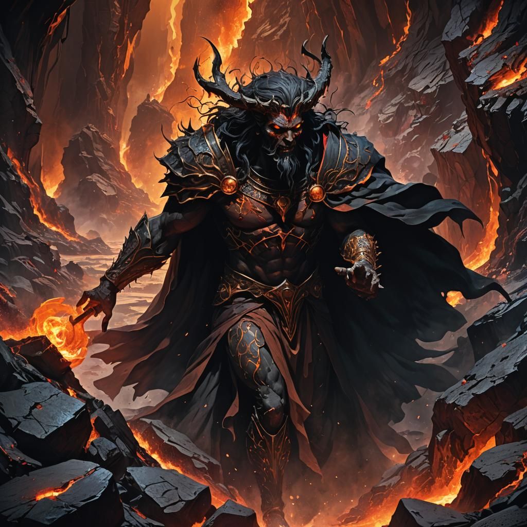 Hades Emerges to Abduct Persephone: Fantasy Art