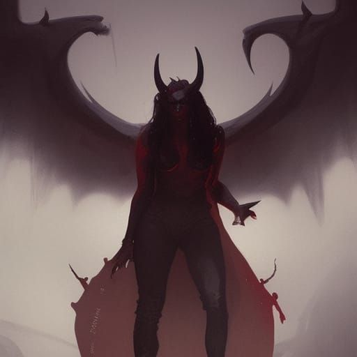 Sinister Devil in Dark Fantasy Illustration