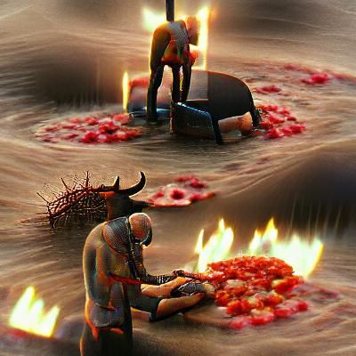 Symbolic Sacrifice: A Study in Light and Shadow