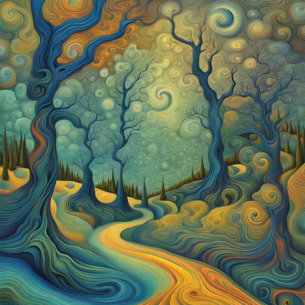 surreal dreamscape forest
