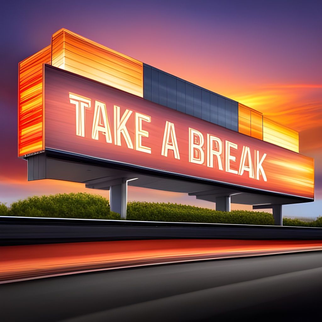 Billboard Sign Urging a Break
