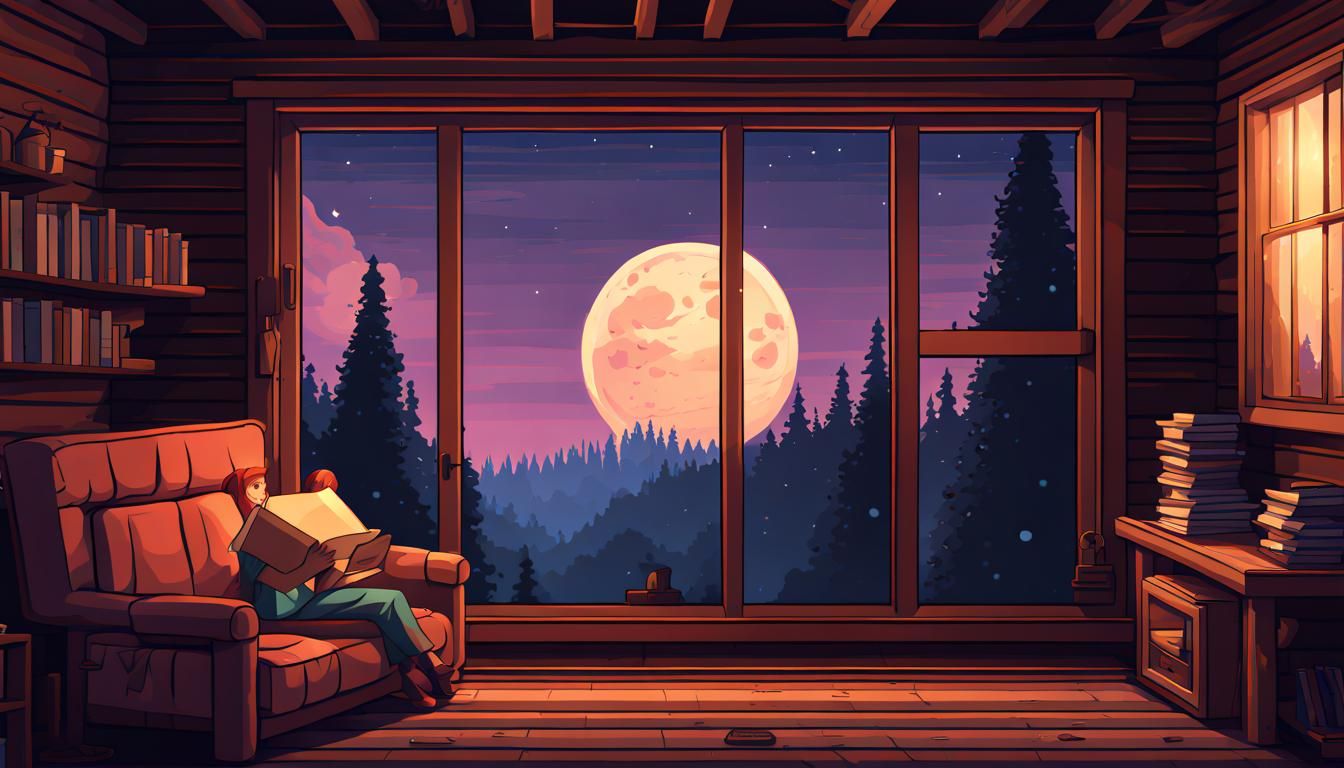Cozy Cabin Interior in 2D Pixel Game Art