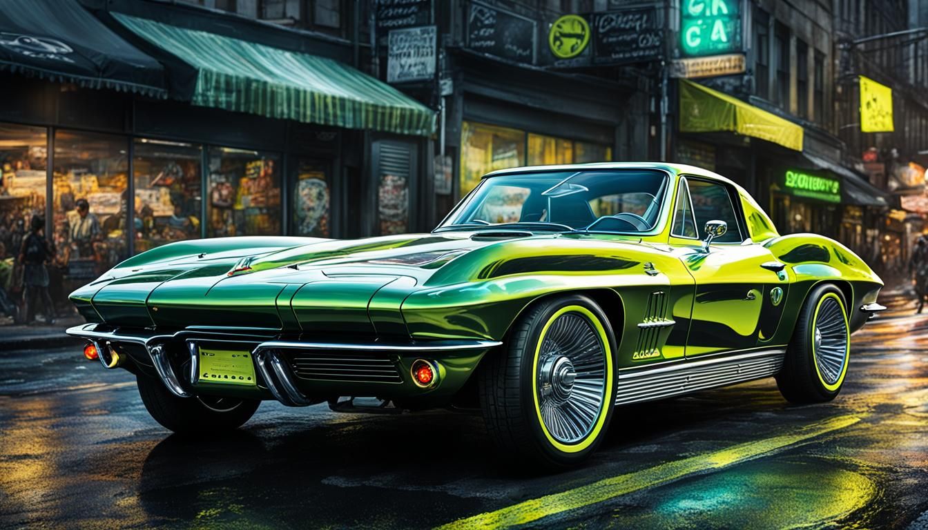 Futuristic chevrolet 1963 corvette