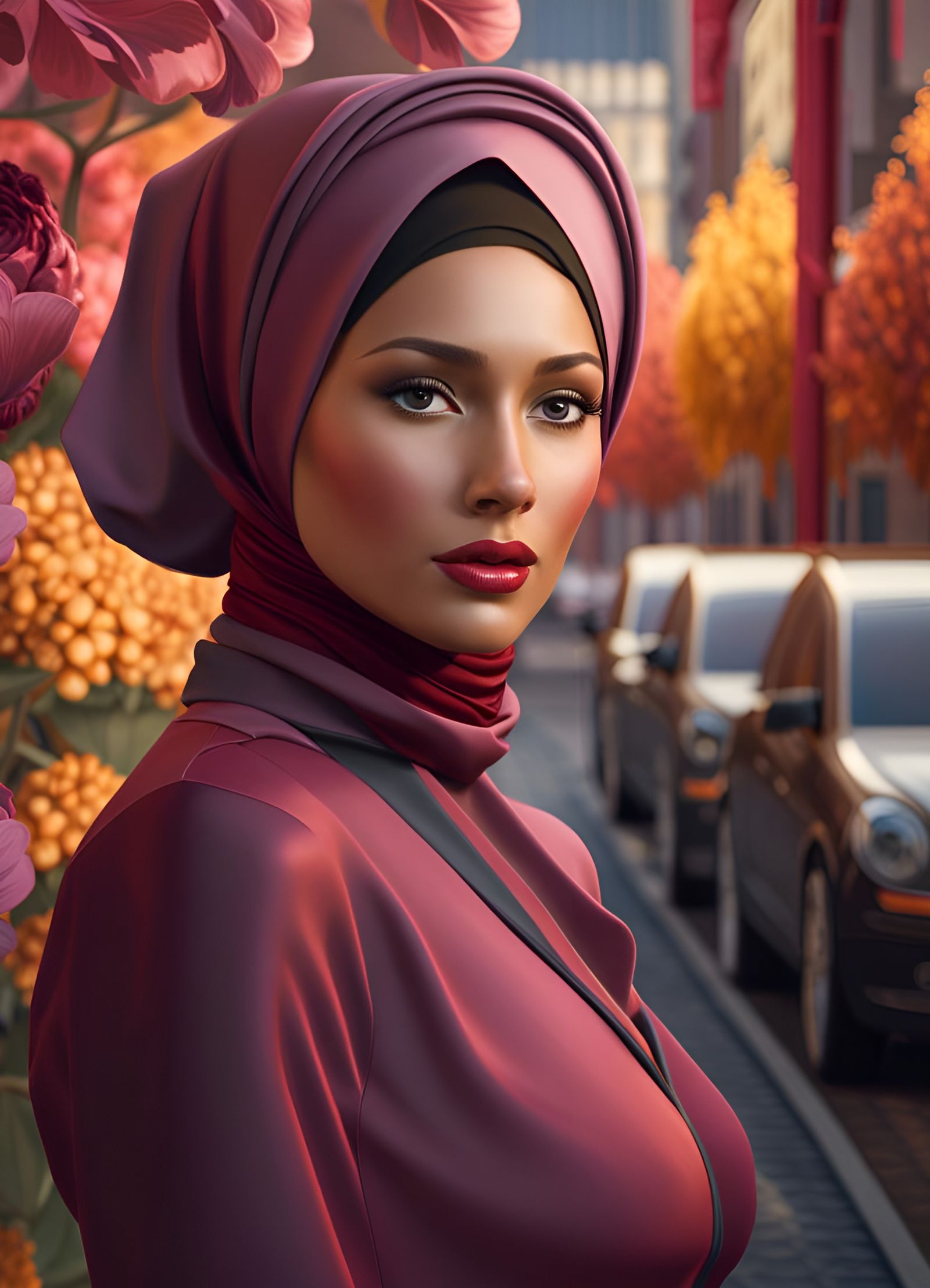 Beautiful Hijabi Portrait in Photorealistic Style
