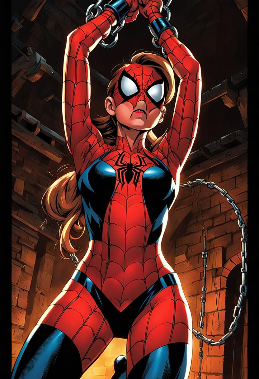Spider-girl, captured