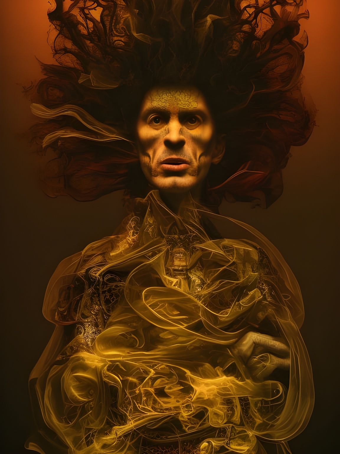 Ethereal Pope in Dreamlike Dance, Hypermaximalist Style