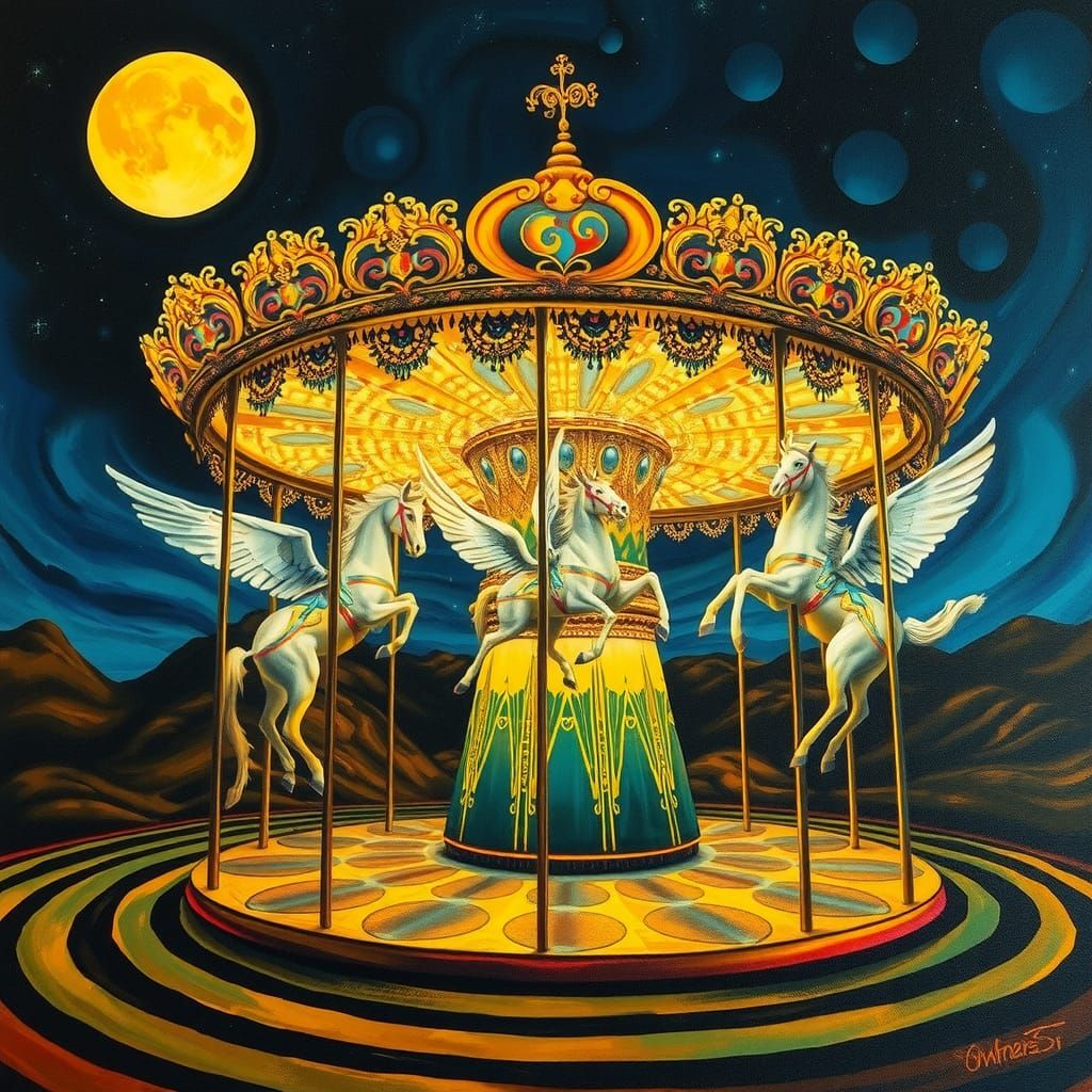 Surreal Fair Under Tuba Sun, Dali Style