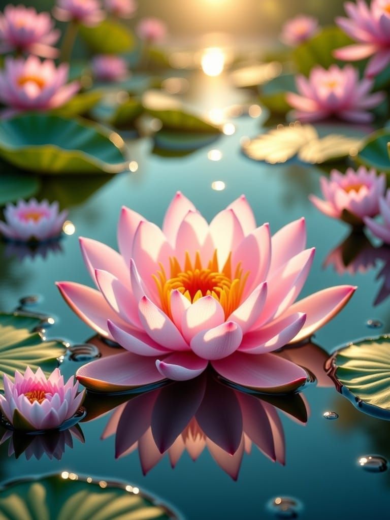 Waterlily in lagoon
