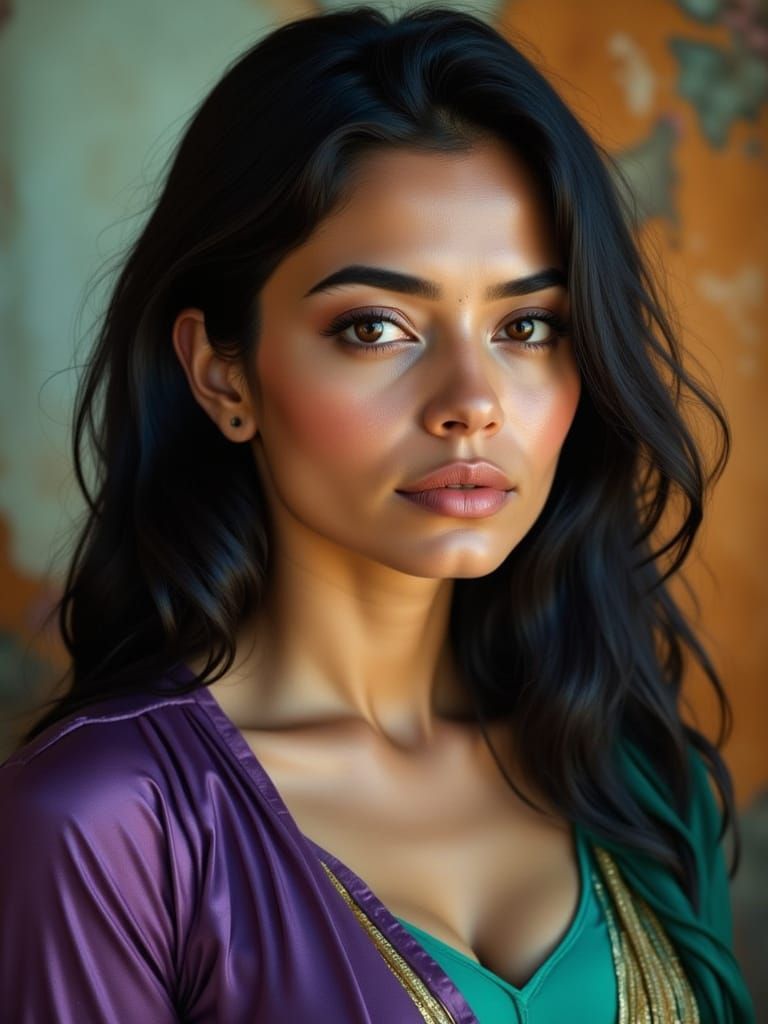 Mexican-American Woman ID Card Portrait