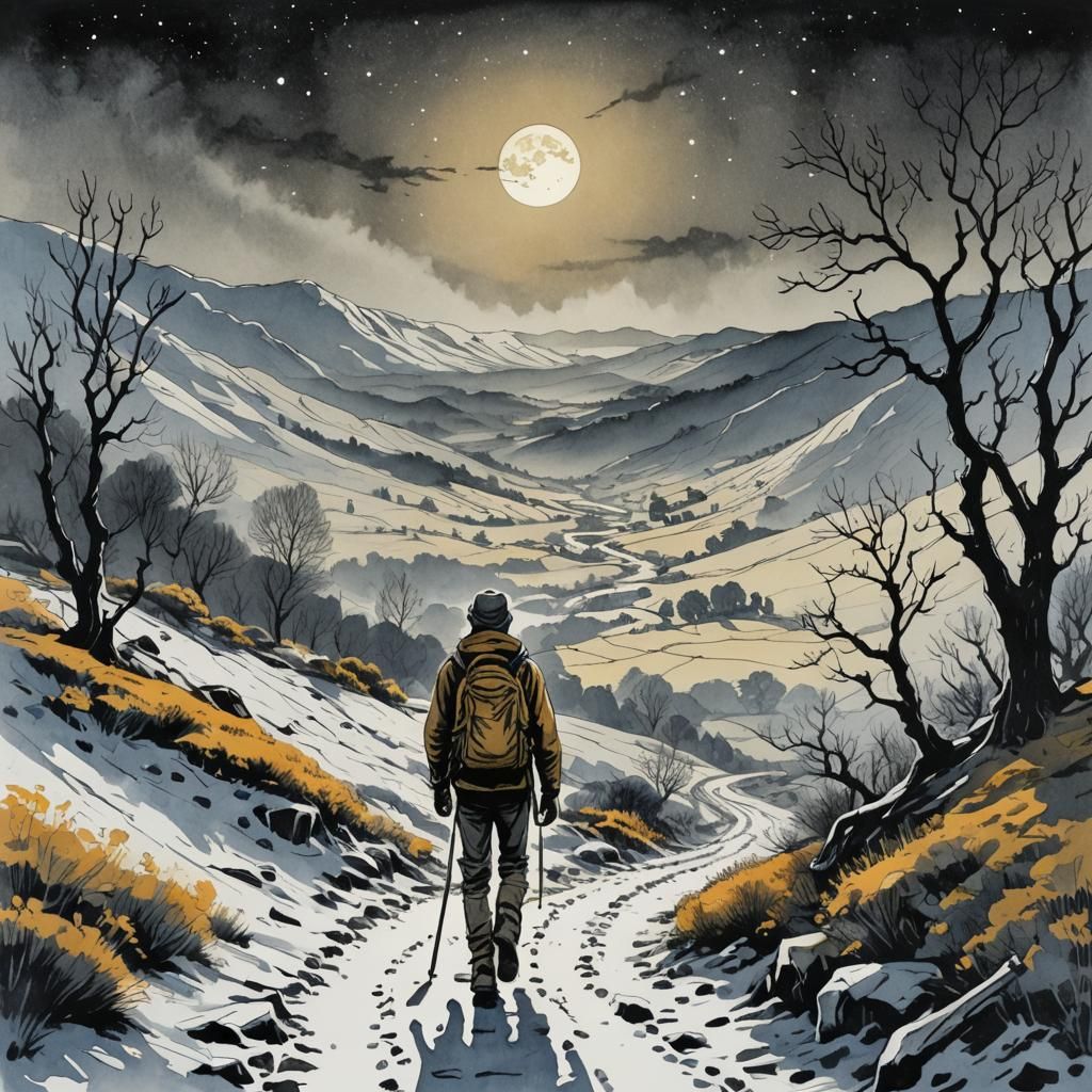 Epic Fantasy Journey Through Snowy Wonderland