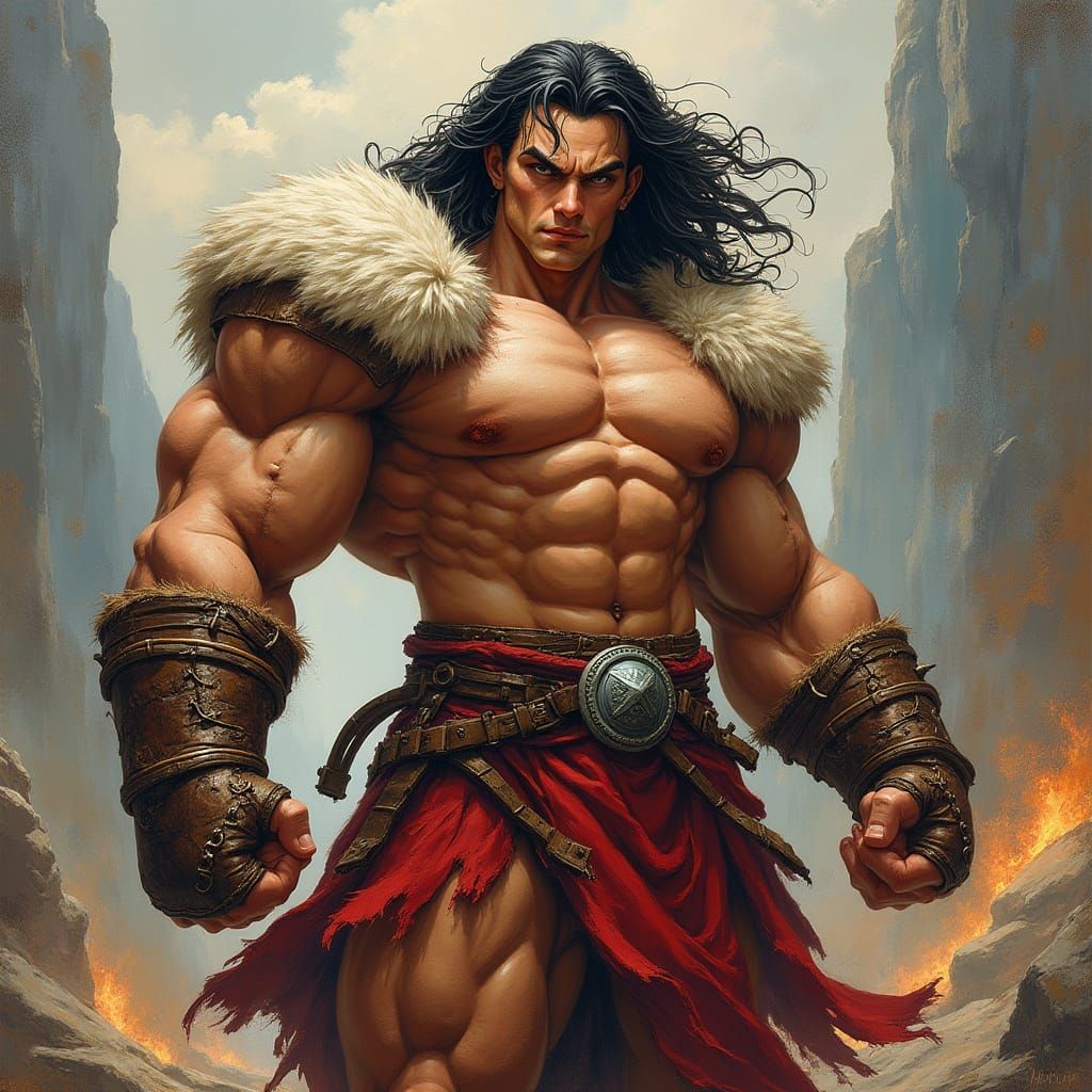 Heroic Feminine Juggernaut Warrior Woman in Leather Armor