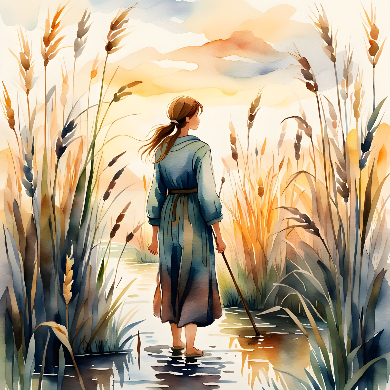 Bulrush Plant Close-Up