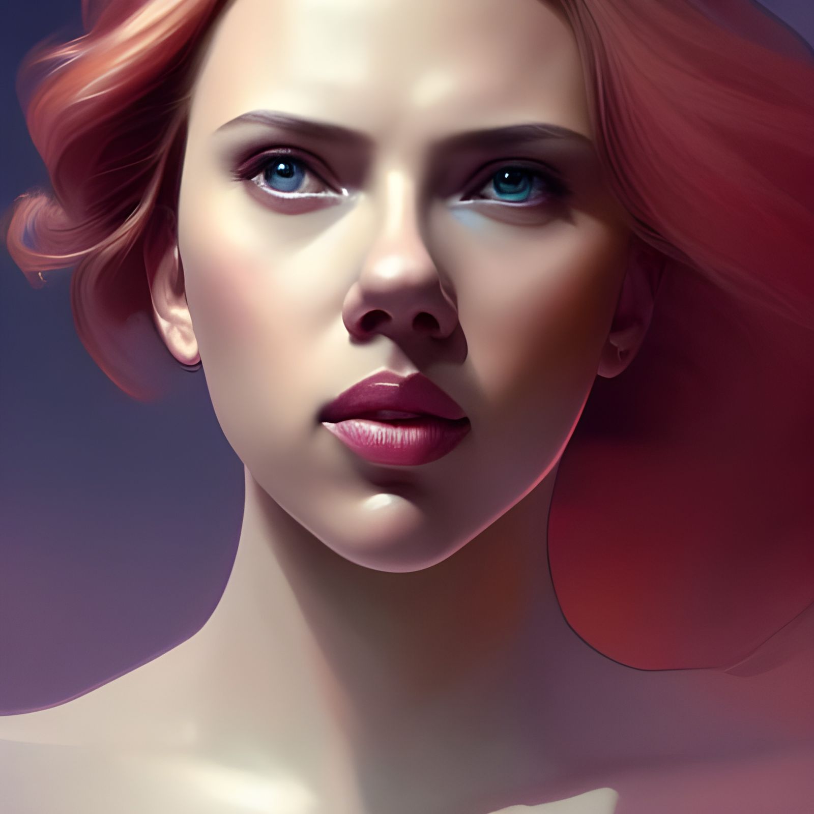 Android Scarlett Johansson Portrait in Artgerm Style
