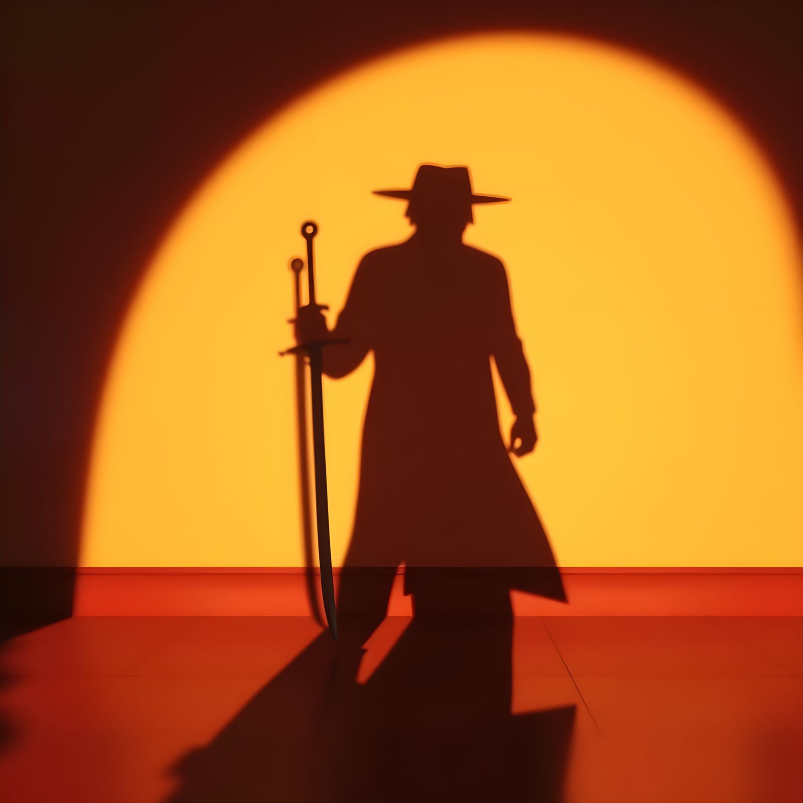 Whimsical Shadow Warrior in Vibrant Hyperdetail