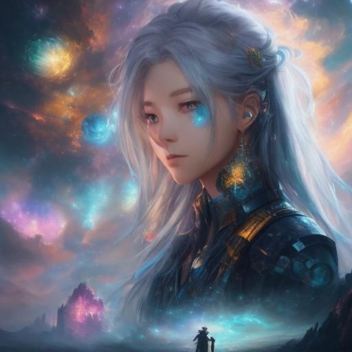 Anime Woman 3D Art Inspired by WLOP