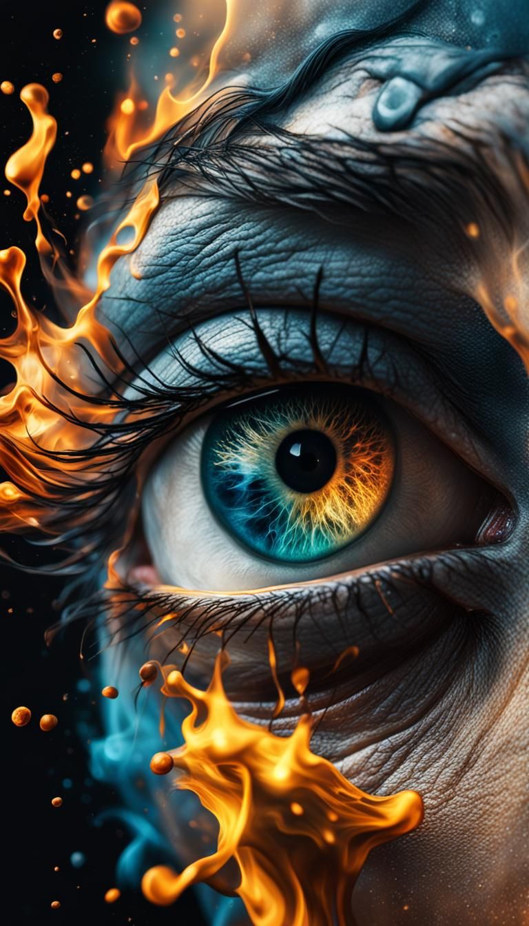 Hyperrealistic Smoke Art with Colorful Depth