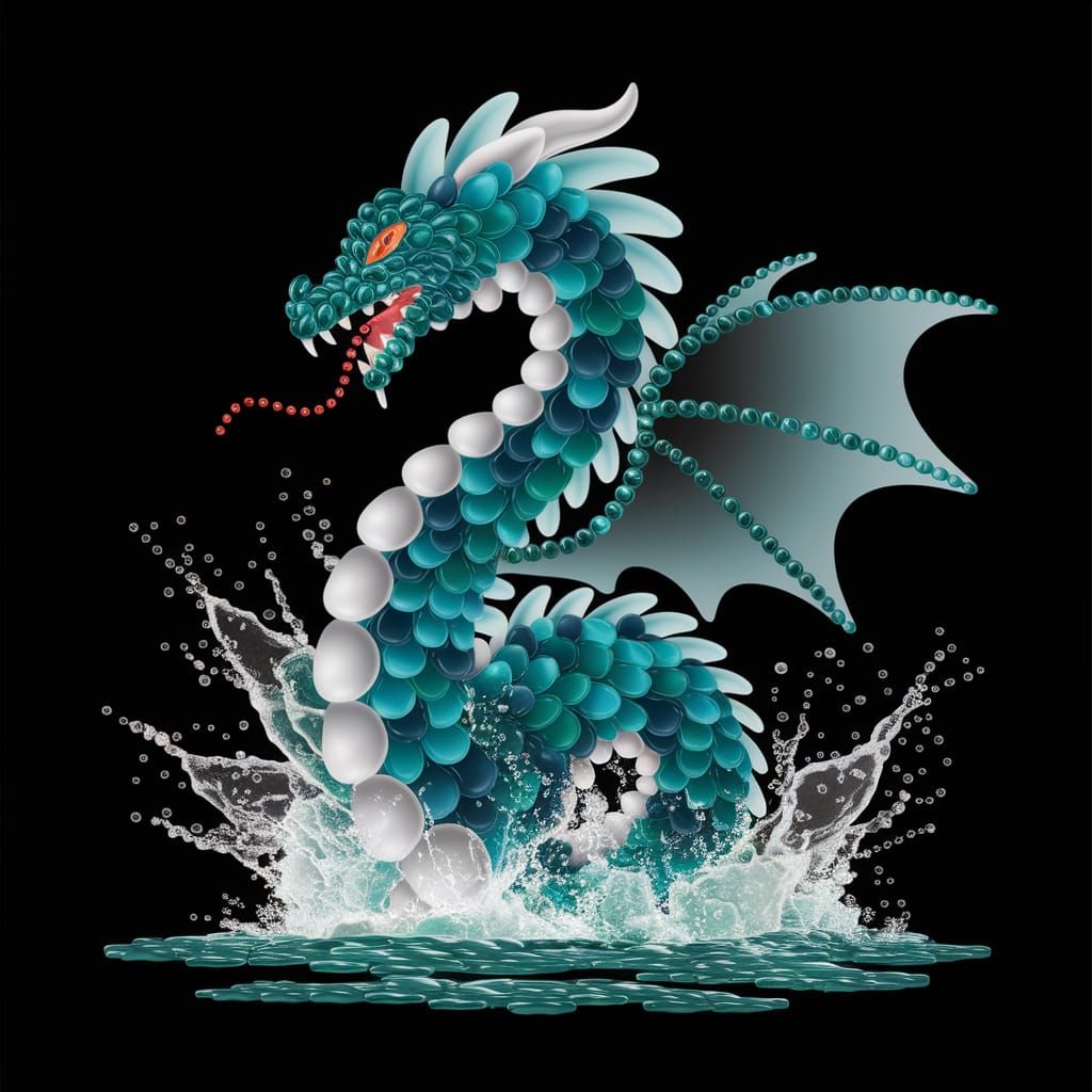 Majestic Sea Dragon of Frosted Sea Glass