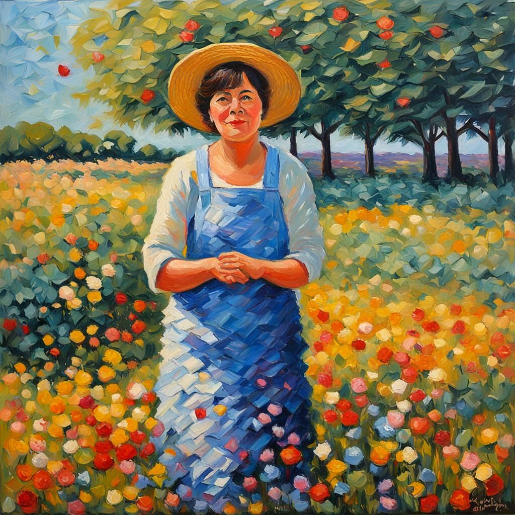 Barefoot Contessa: Expressionist Oil Painting