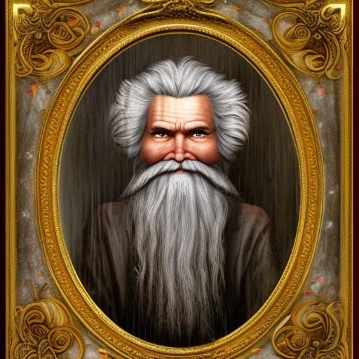 Father Time with Clock and Fireworks