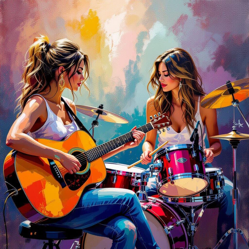 Musical Performance by Two Women: Splash Art