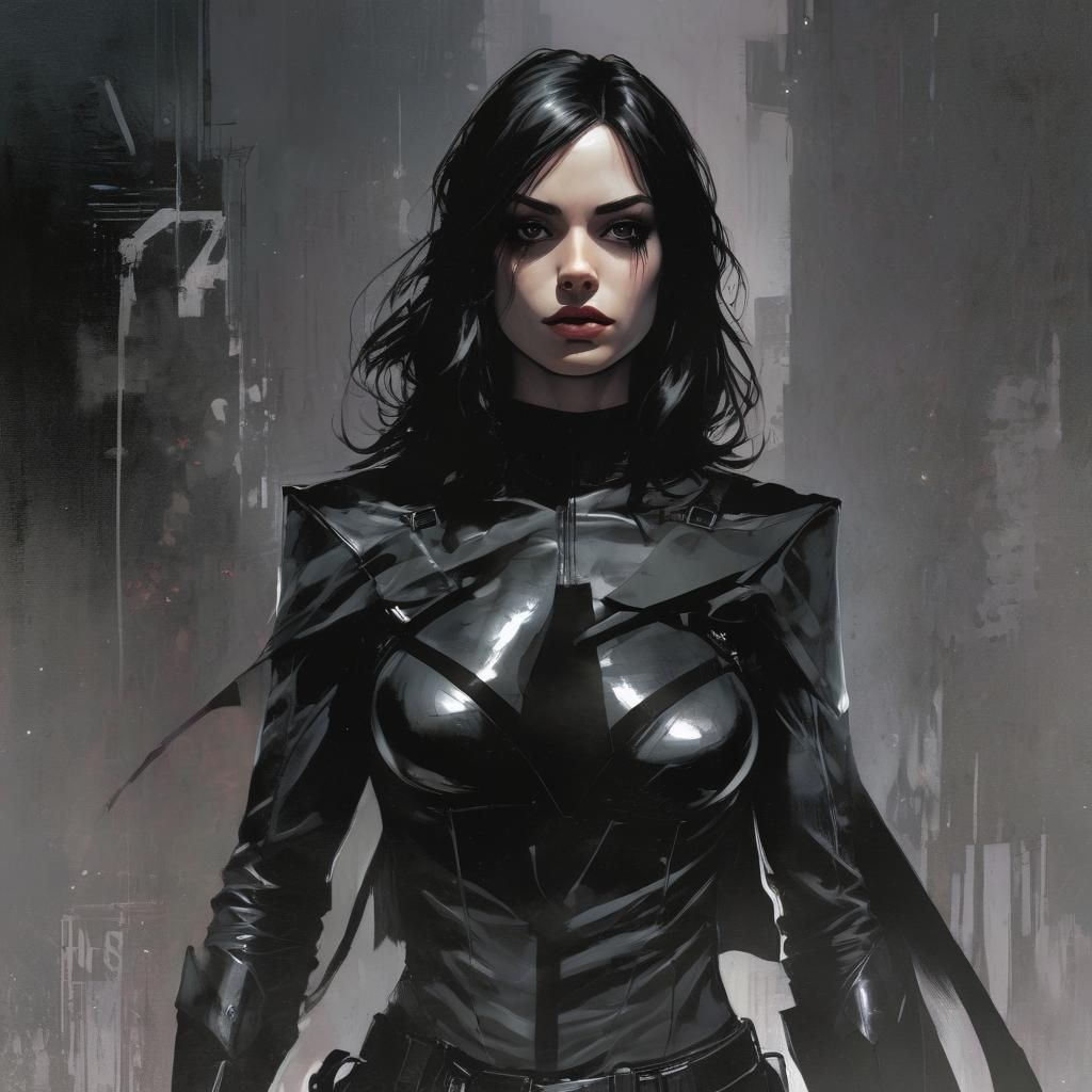 Superheroine Portrait in Comic Book Style