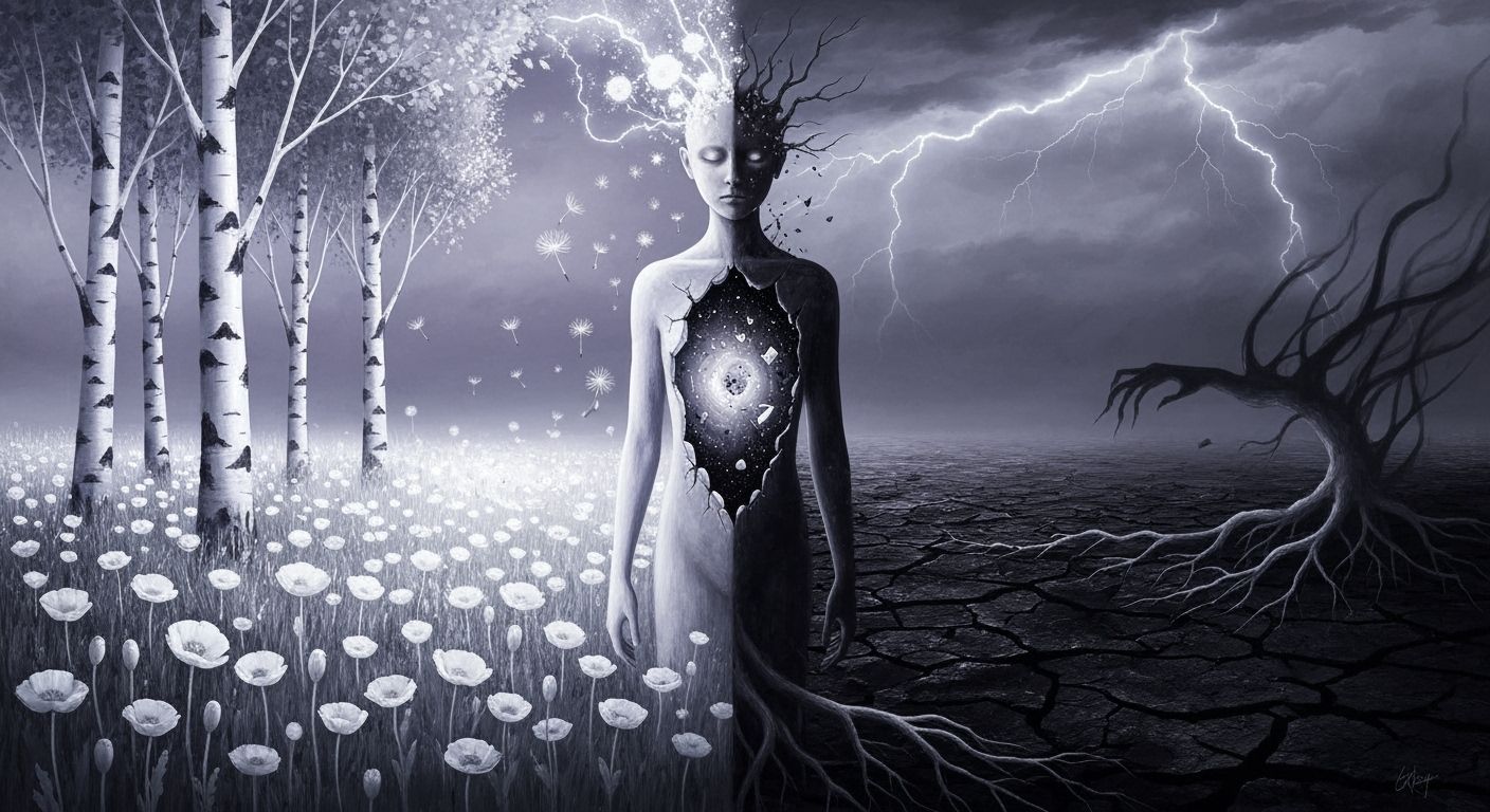 Surreal Dreamscape of Light and Shadow