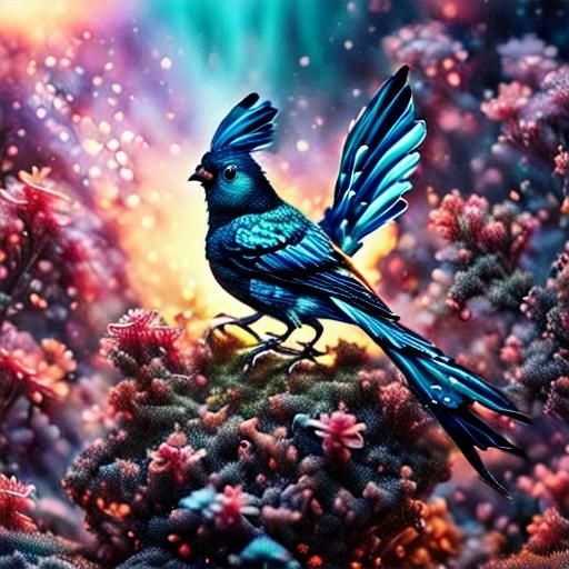 Fantastical Bird with Intricate Details