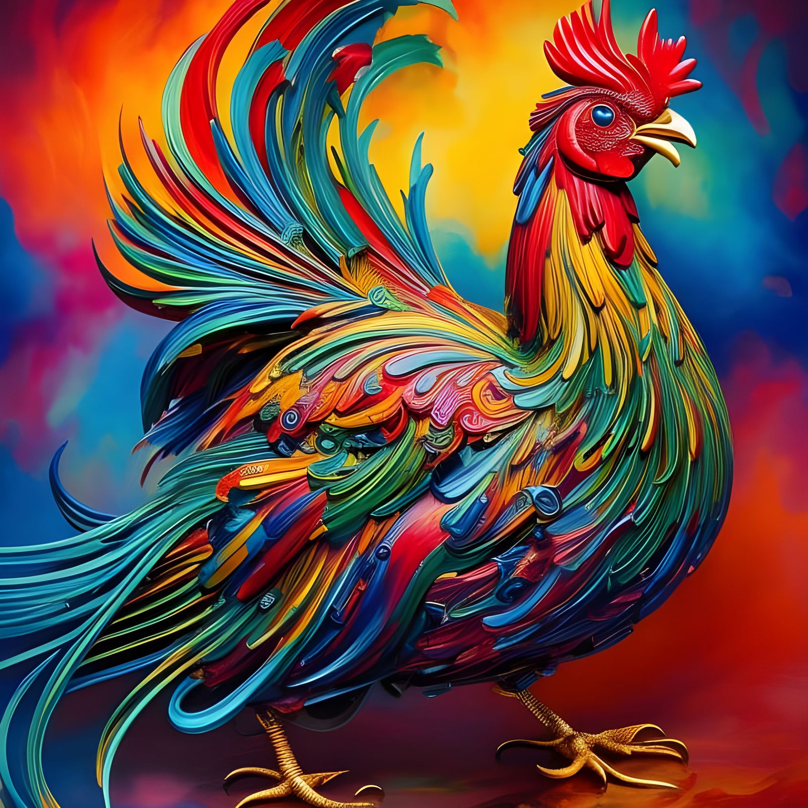 Rainbow Rooster
