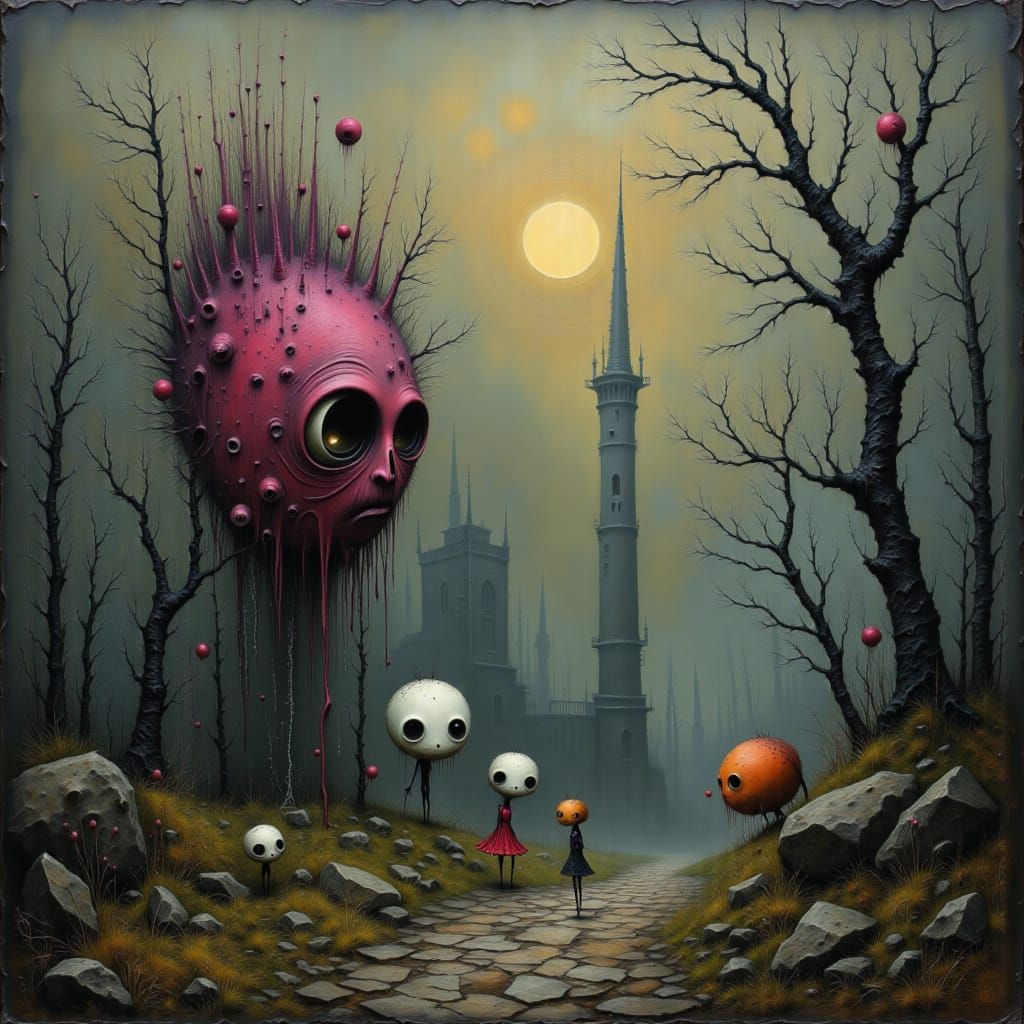 Mystical Eerie Landscapes with Bizarre Creatures