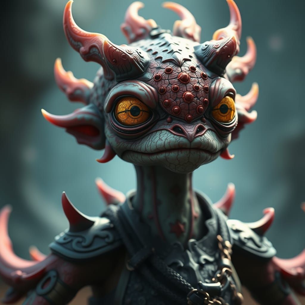 Fantastical Ovoid Tailsmen with Deep Colors and Intricate De...