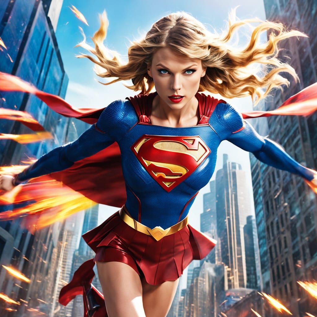 Supergirl in Cinematic Comic Book Art
